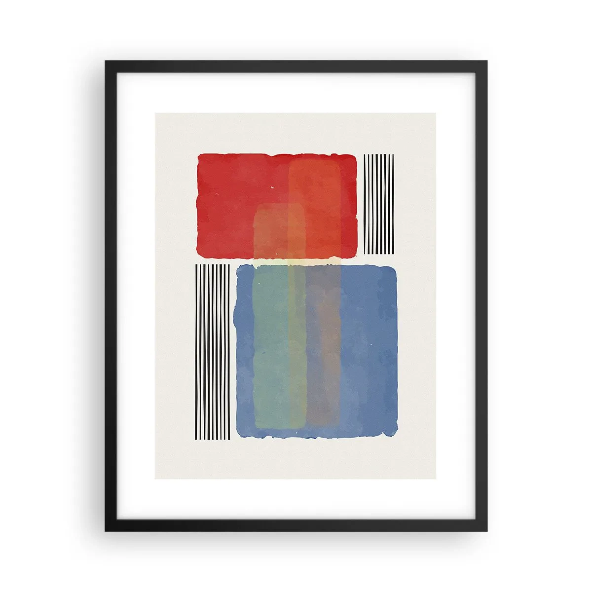 Plakat w czarnej ramie - Duch i litera geometrii - 40x50 cm