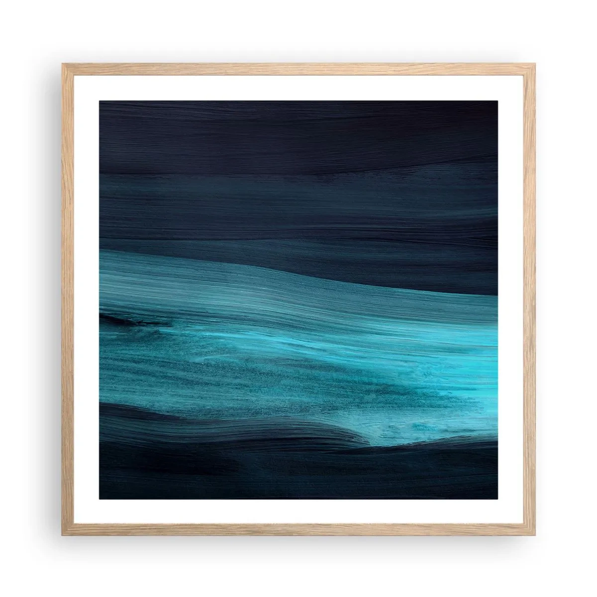 Plakat w ramie jasny dąb - Popłyń z nurtem - 60x60 cm