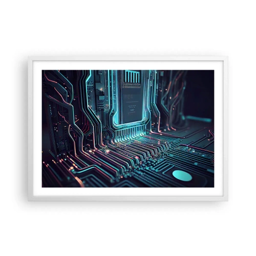 Plakat w białej ramie - Tak sobie myślę… - 70x50 cm