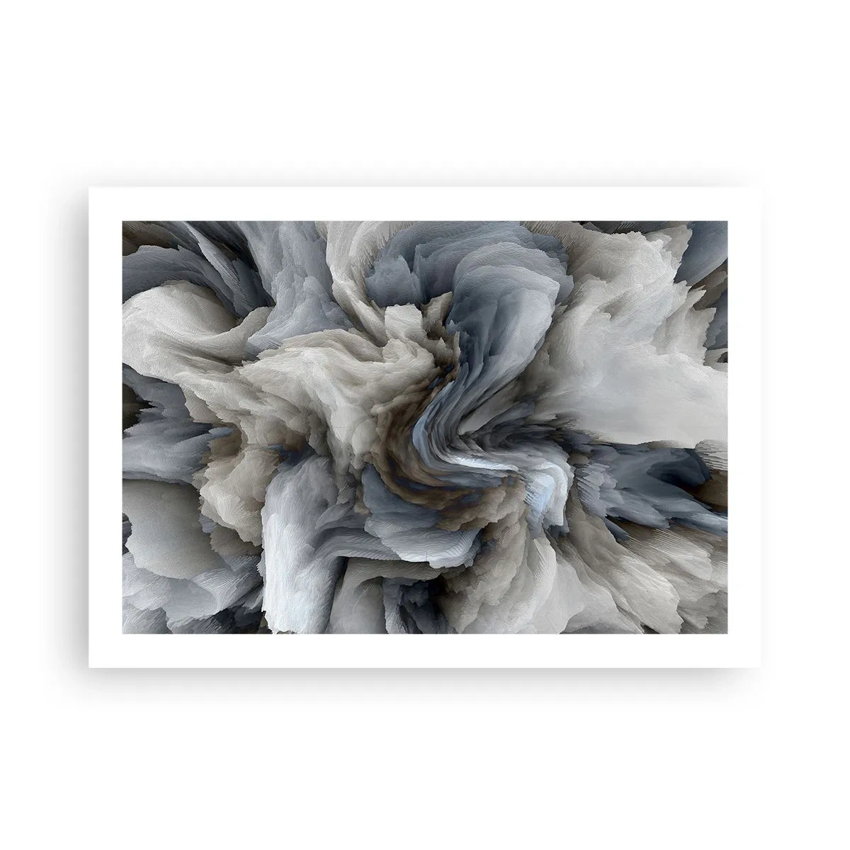 Plakat - Kamień i kwiat - 70x50 cm