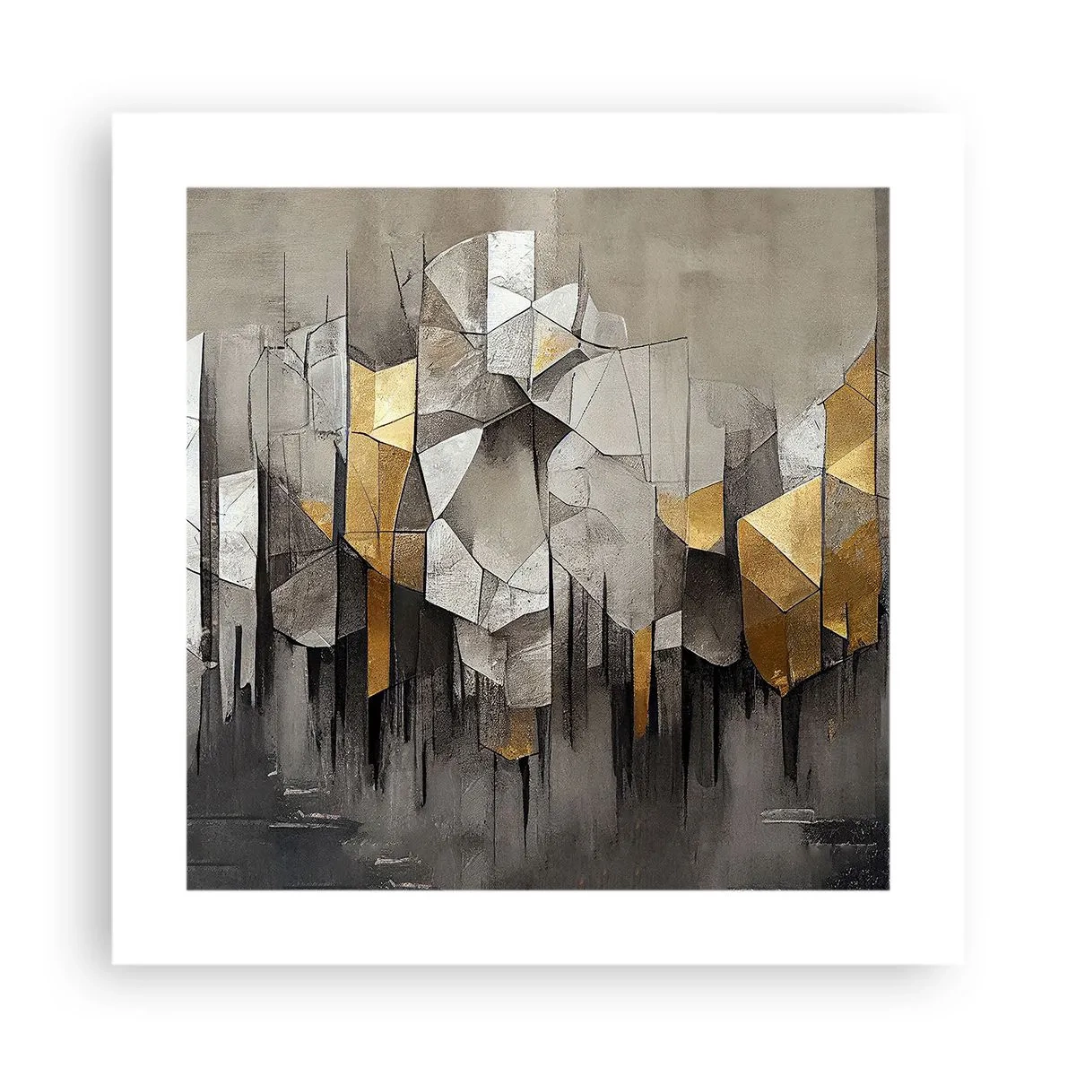 Plakat - Kompozycja z lodu i światła - 40x40 cm