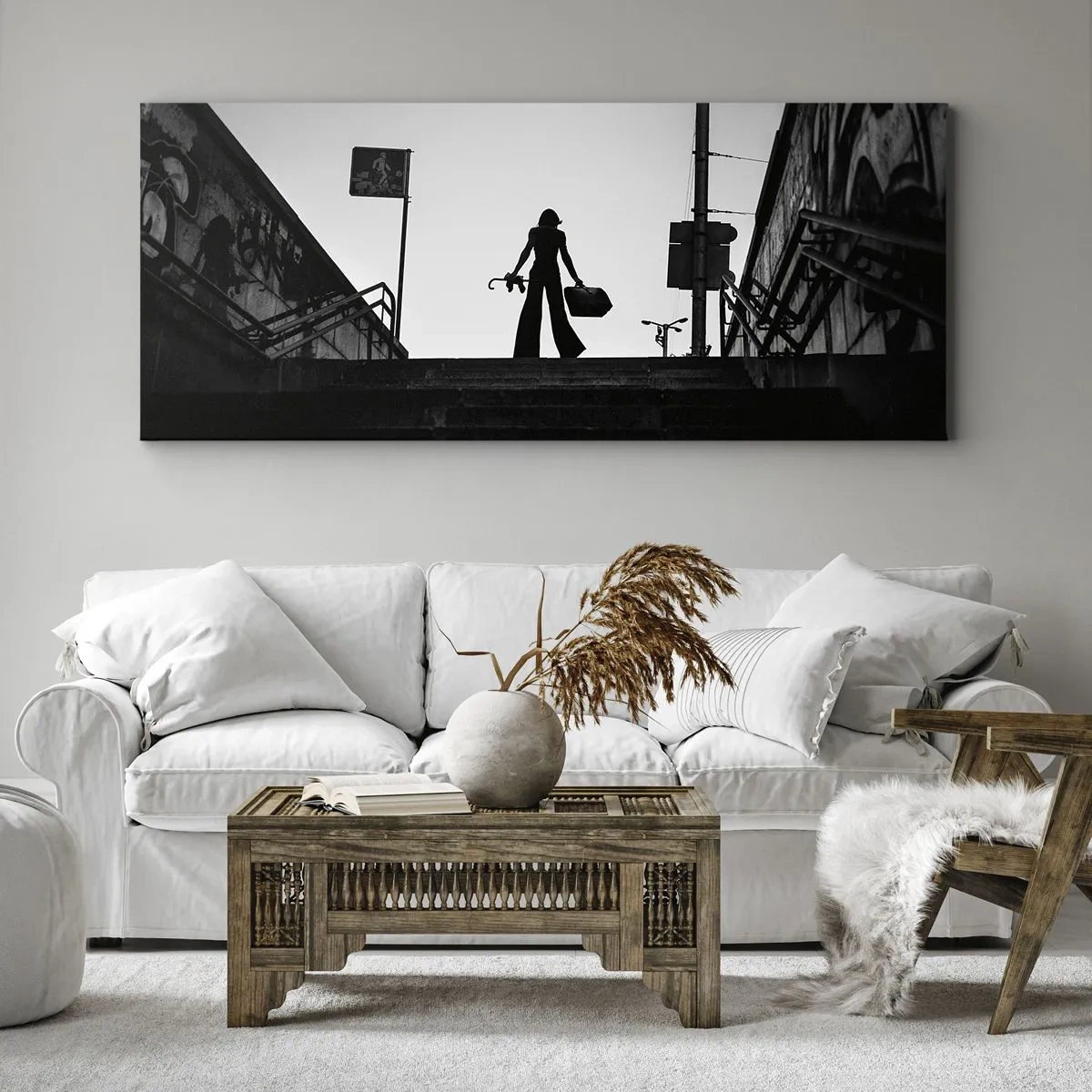 Obraz na płótnie - Miejska wędrówka - 100x40 cm