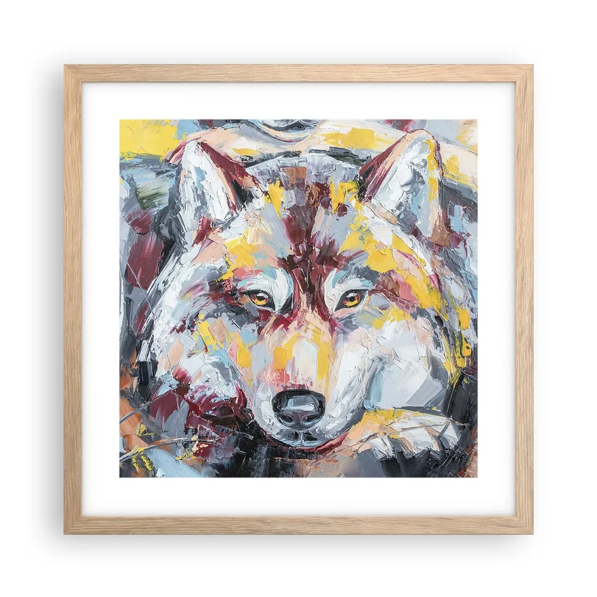 Plakat w ramie jasny dąb - Spokój wśród bliskich - 40x40 cm