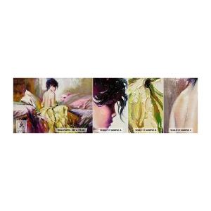 Fototapeta Próbka Samoprzylepna Deluxe Sticker - Między ustami a brzegiem pucharu - Kobieta, Ciało, Sztuka - 100x30 cm