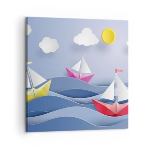 Obraz na płótnie - Ach, jak przyjemnie kołysać się wśród fal - 60x60 cm