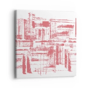 Obraz na płótnie - Czerwone miasto - 30x30 cm