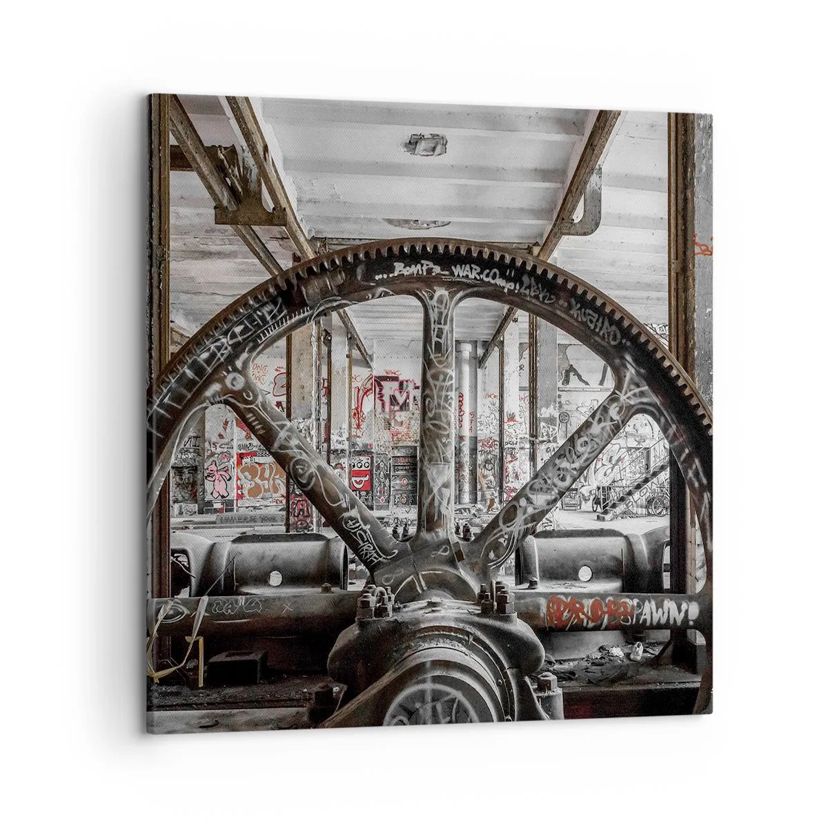 Obraz na płótnie - Sekretne życie fabryki - 50x50 cm