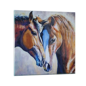 Obraz na szkle - Czy to jest przyjaźń? czy to jest kochanie? - 40x40 cm