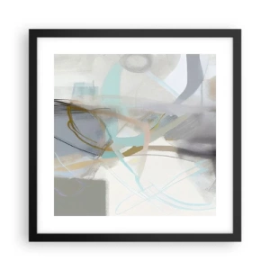 Plakat w czarnej ramie - Abstrakcja zamglona - 40x40 cm