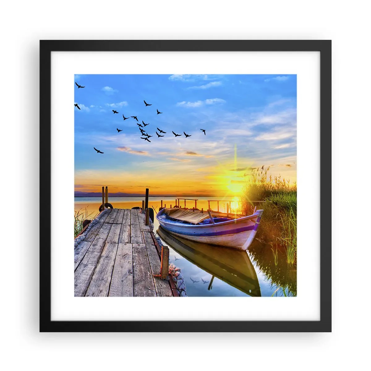 Plakat w czarnej ramie - Do widzenia, do jutra - 40x40 cm