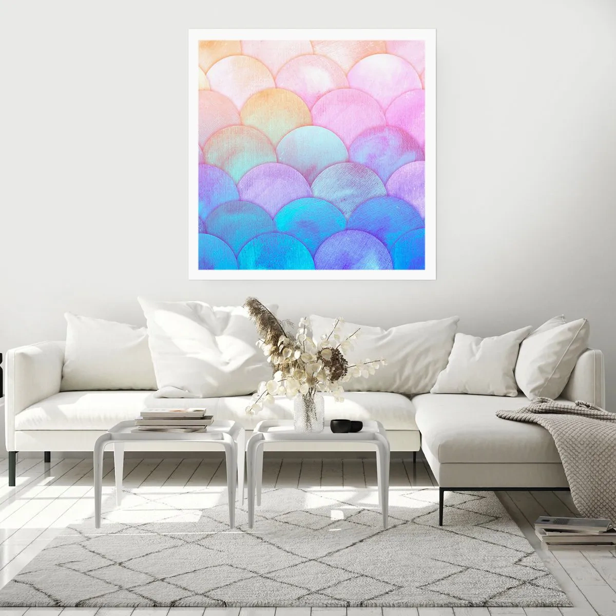 Plakat - Perłowa łuska - 40x40 cm