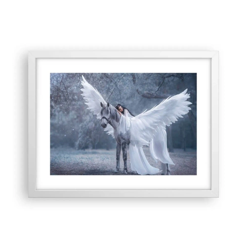 Plakat w białej ramie - Natchniona chwila - 40x30 cm