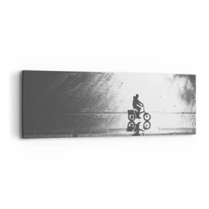 Obraz na płótnie - Przed siebie, przez miasto - 90x30 cm