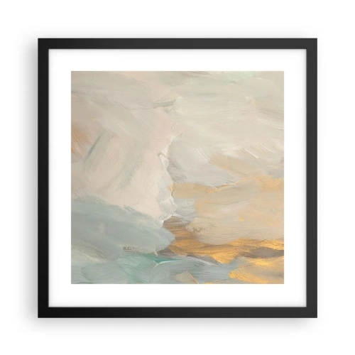 Plakat w czarnej ramie - Abstrakcja – kraina łagodności - 40x40 cm