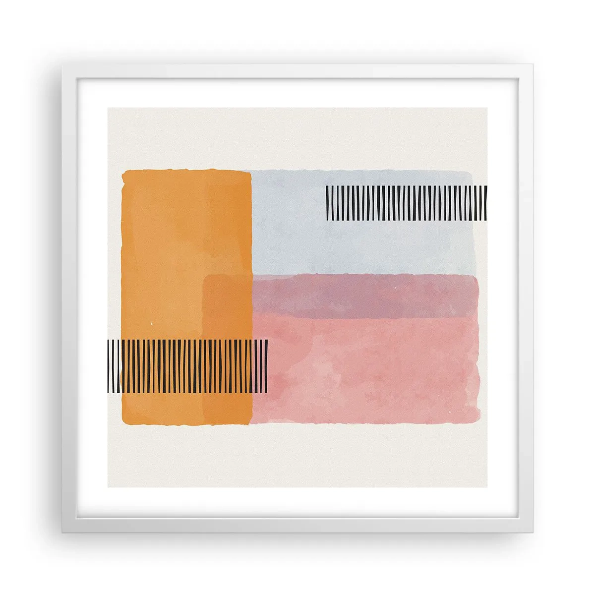 Plakat w białej ramie - Z kąta w kąt - 50x50 cm