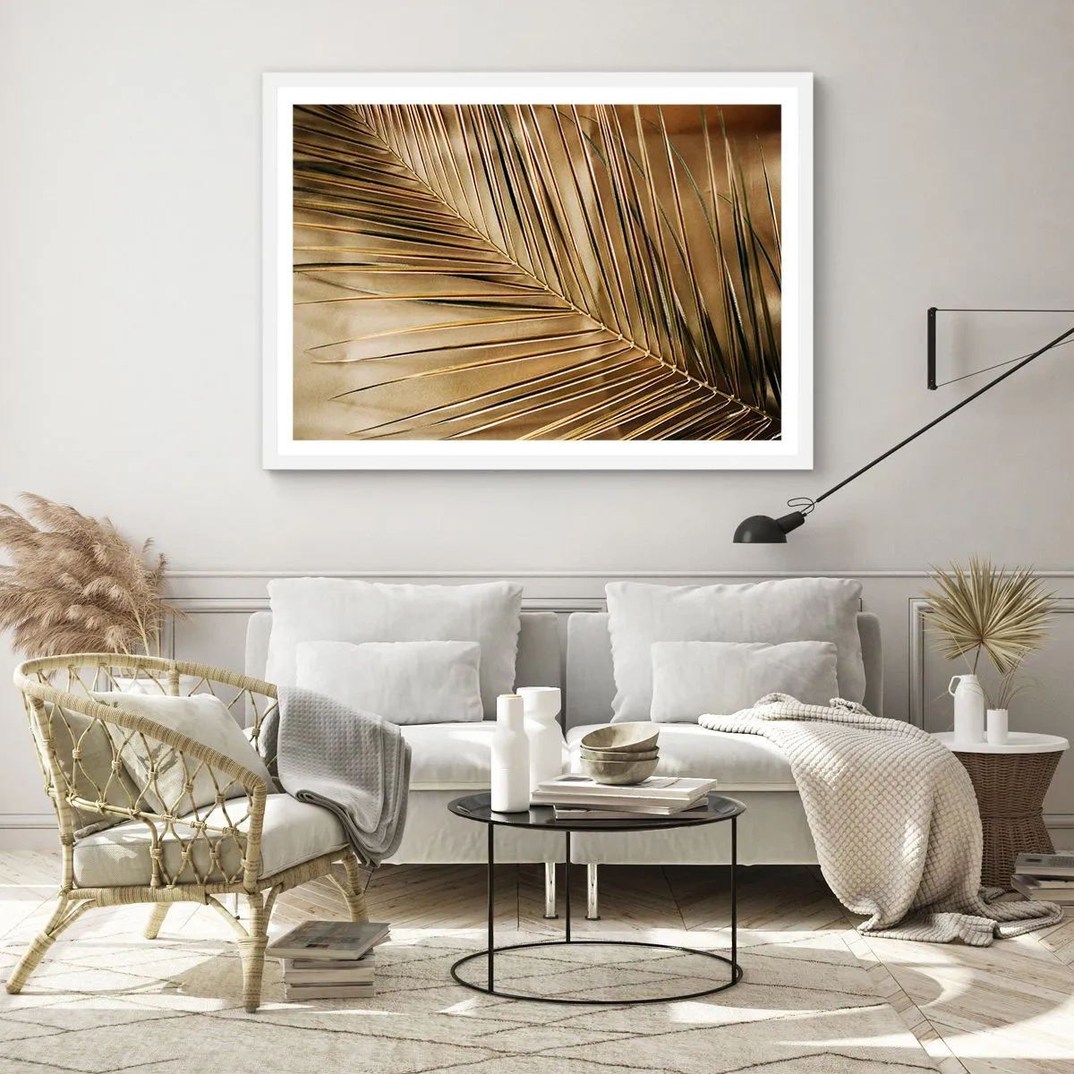 Plakat w białej ramie - Naturalna kolumnada - 91x61 cm