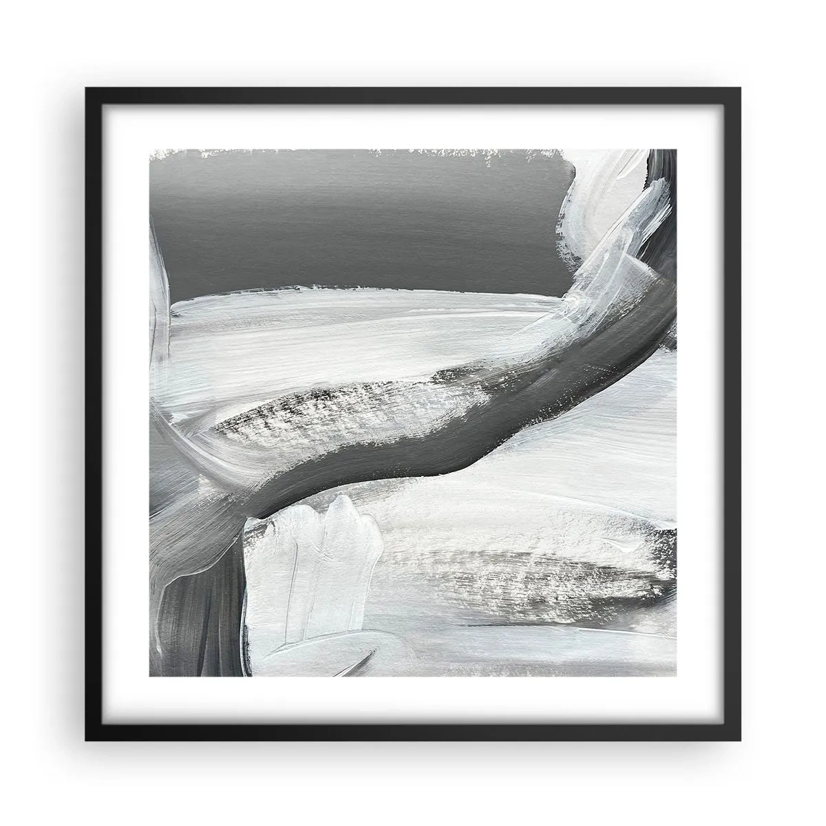Plakat w czarnej ramie - Zdecydowanym ruchem - 50x50 cm