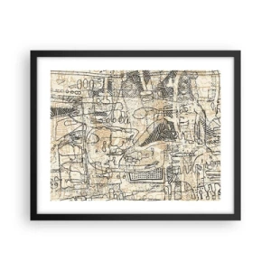 Plakat w czarnej ramie - Czeka na rozszyfrowanie - 50x40 cm