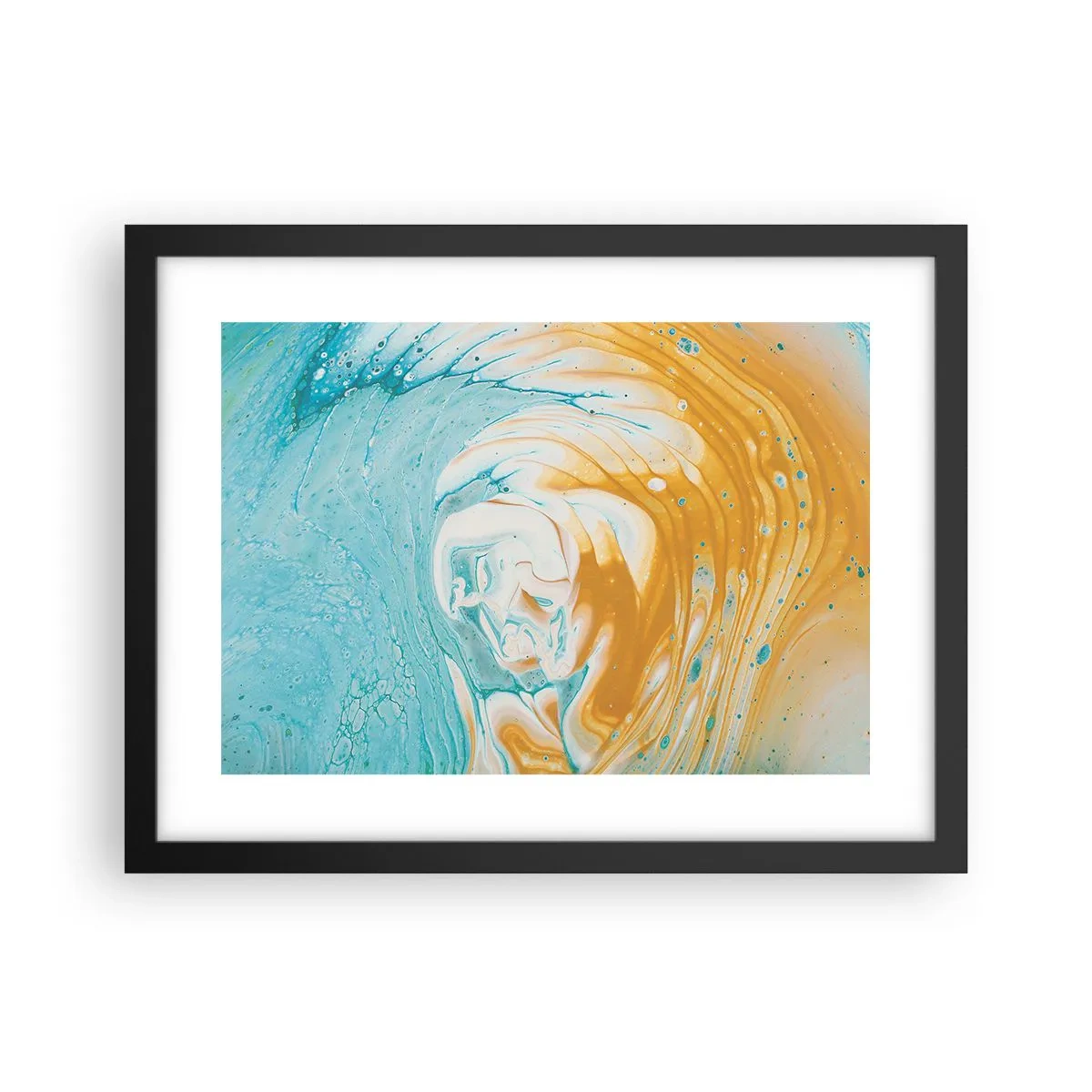 Plakat w czarnej ramie - Pastelowy wir - 40x30 cm
