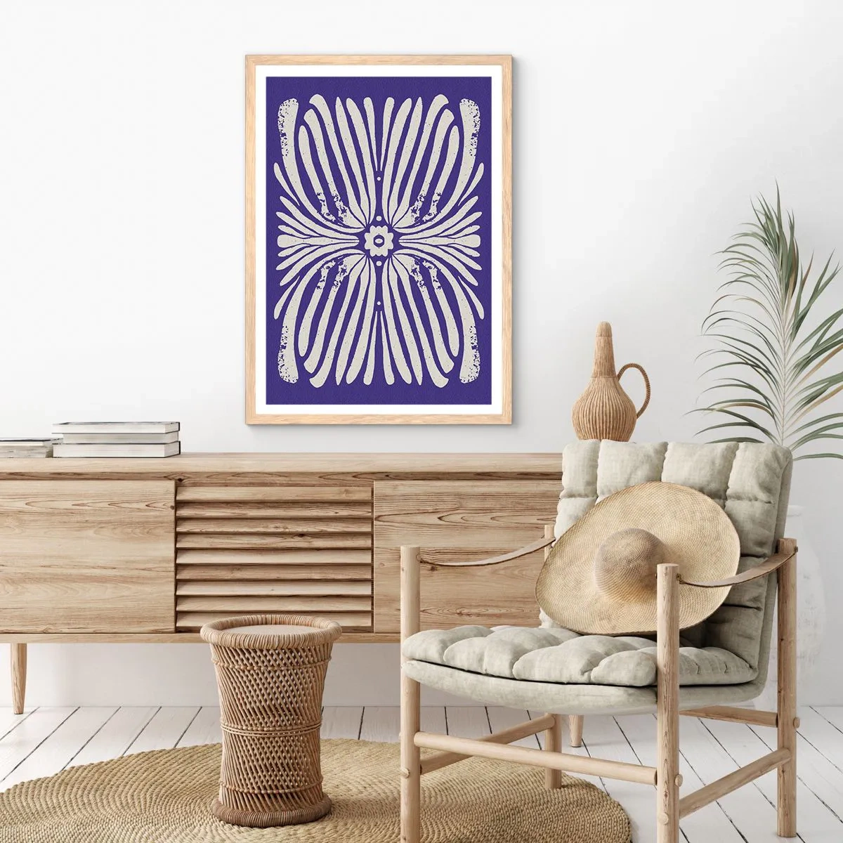 Plakat w ramie jasny dąb - Etniczne inspiracje - 50x70 cm