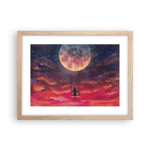 Plakat w ramie jasny dąb - Bujać w obłokach - 40x30 cm