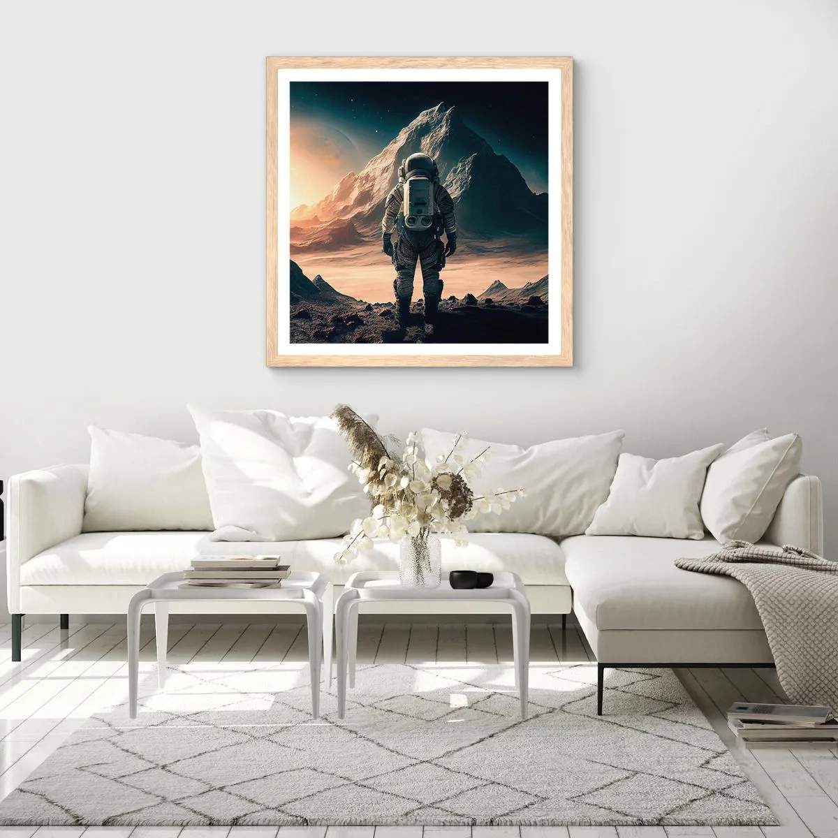 Plakat w ramie jasny dąb - Nowe wyzwanie - 60x60 cm