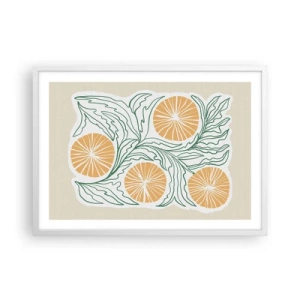 Plakat w białej ramie - Etnicznie z nutą abstrakcji - 70x50 cm