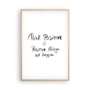 Plakat w ramie jasny dąb - Jak żyć? - 61x91 cm