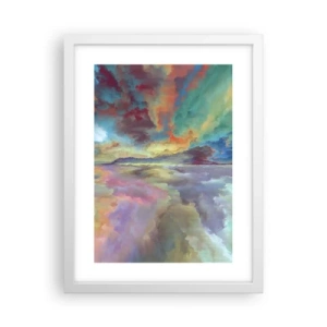 Plakat w białej ramie - Dwa nieba - 30x40 cm