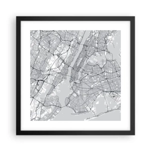 Plakat w czarnej ramie - Anatomia metropolii - 40x40 cm