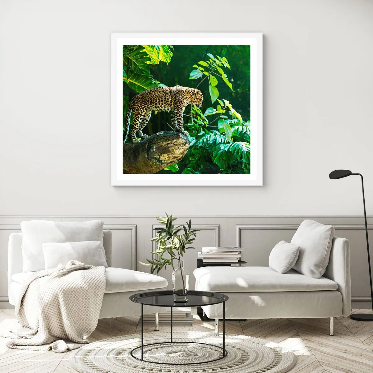 Plakat w białej ramie - Na łowy? - 60x60 cm