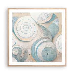Plakat w ramie jasny dąb - Co kryje muszla? - 60x60 cm