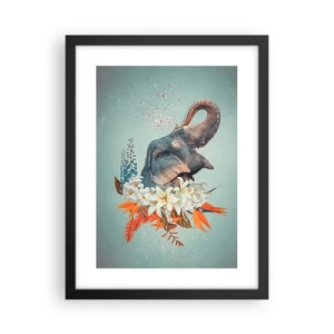 Plakat w czarnej ramie - Ryk radości - 30x40 cm