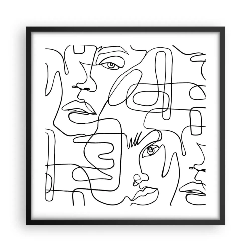 Plakat w czarnej ramie - W splątanych emocjach - 50x50 cm