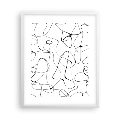 Plakat w białej ramie - Ścieżki życia, koleje losu - 40x50 cm