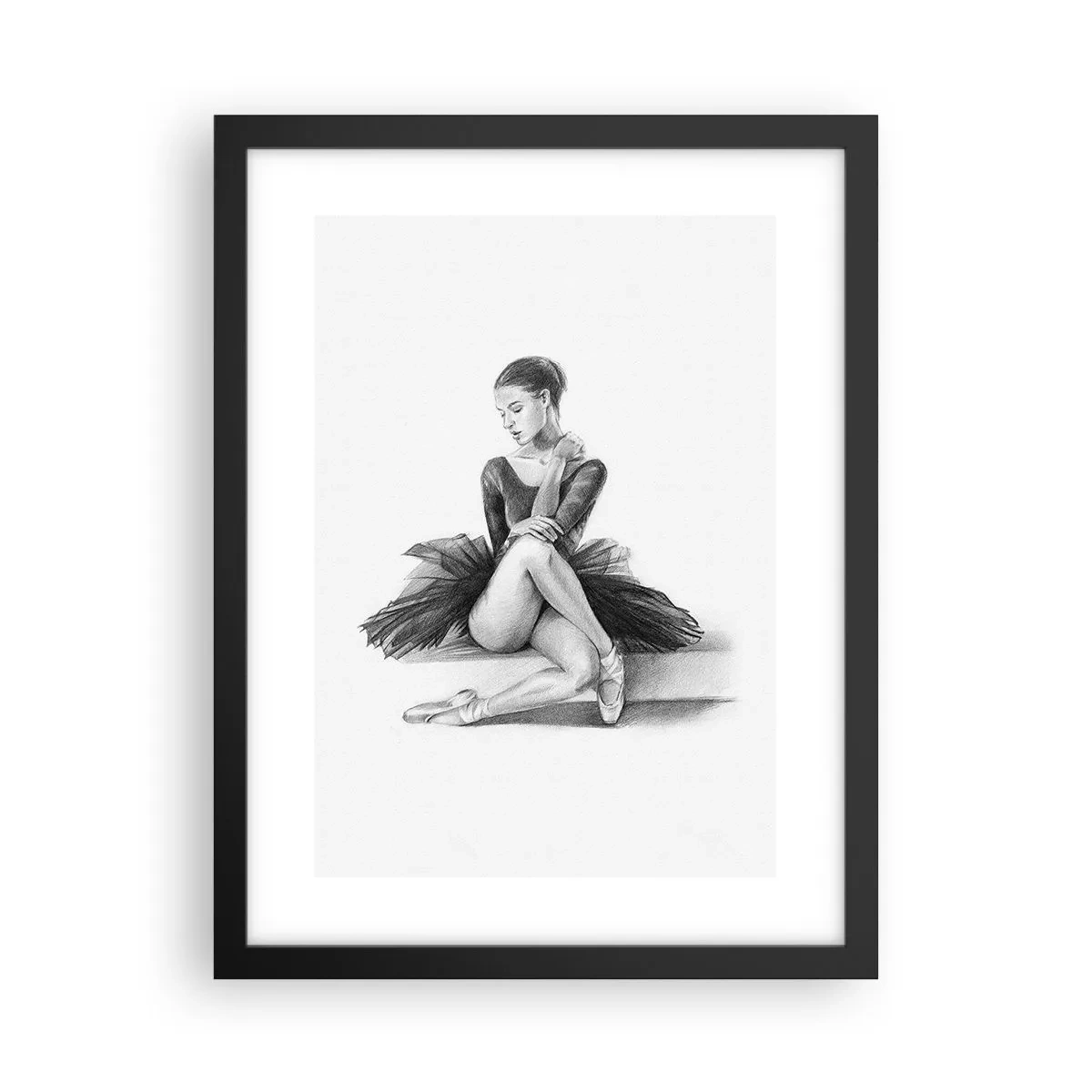 Plakat w czarnej ramie - Zaczarowana tańcem - 30x40 cm