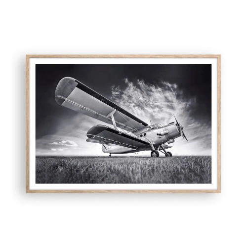 Plakat w ramie jasny dąb - Skrzydlaty wędrowiec - 100x70 cm