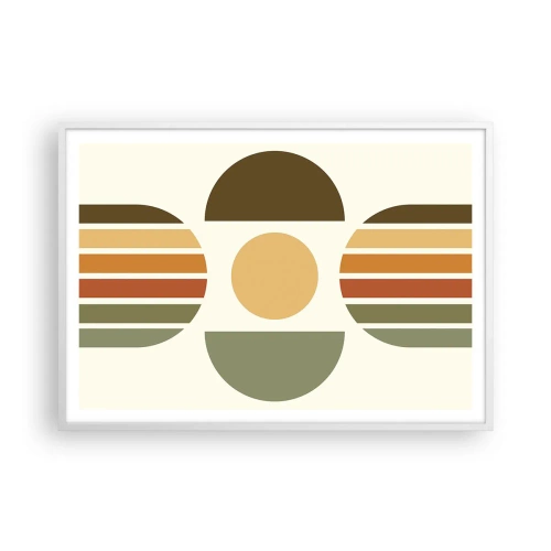 Plakat w białej ramie - W kolorach ziemi - 100x70 cm