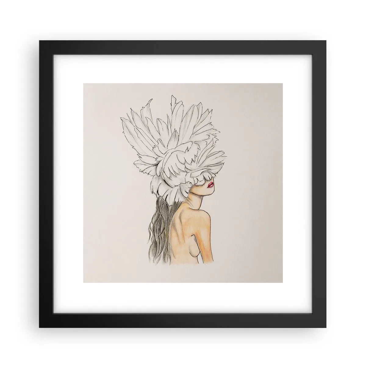 Plakat w czarnej ramie - Piękność ukoronowana - 30x30 cm