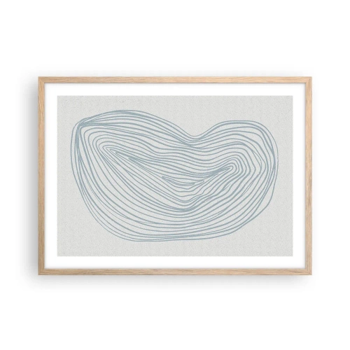 Plakat w ramie jasny dąb - Uśmiech kropli - 70x50 cm