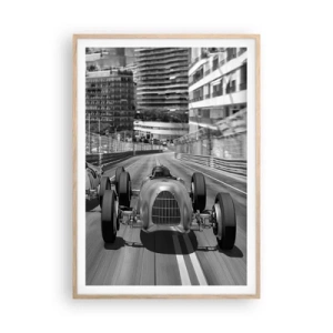 Plakat w ramie jasny dąb - Dawno temu w Monte Carlo - 70x100 cm
