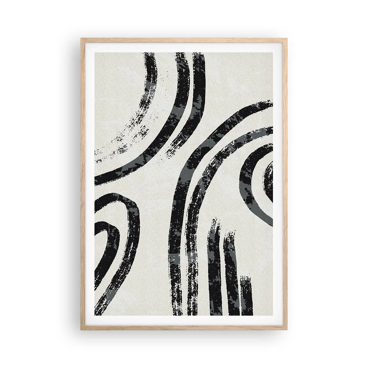 Plakat w ramie jasny dąb - W pół zatrzymany - 70x100 cm