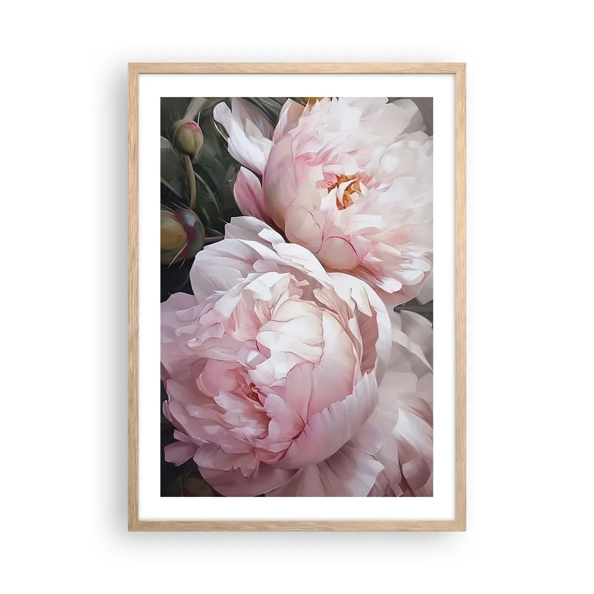 Plakat w ramie jasny dąb - Zatrzymane w rozkwicie - 50x70 cm