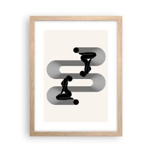 Plakat w ramie jasny dąb - Zmysłowa symetria - 30x40 cm