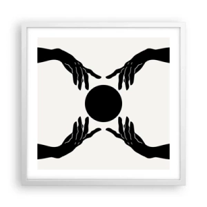 Plakat w białej ramie - Tajemny znak - 50x50 cm