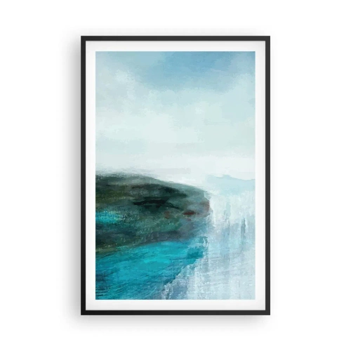 Plakat w czarnej ramie - Abstrakcja marynistyczna - 61x91 cm
