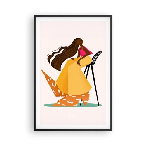 Plakat w czarnej ramie - Moda to też zabawa - 61x91 cm