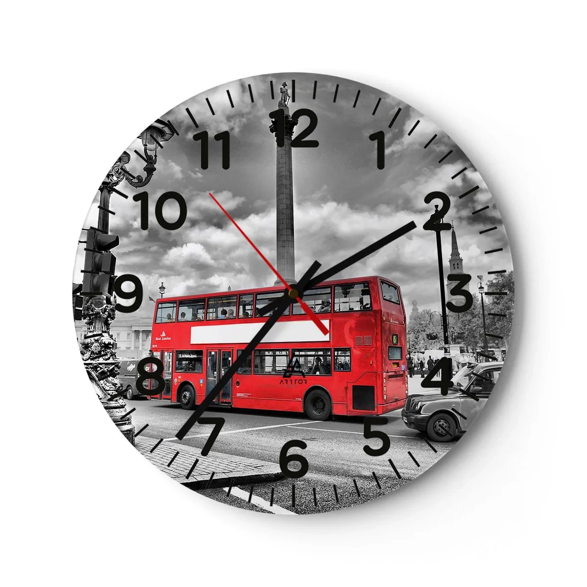 Zegar ścienny - Prawdziwy krwioobieg miasta - 40x40 cm