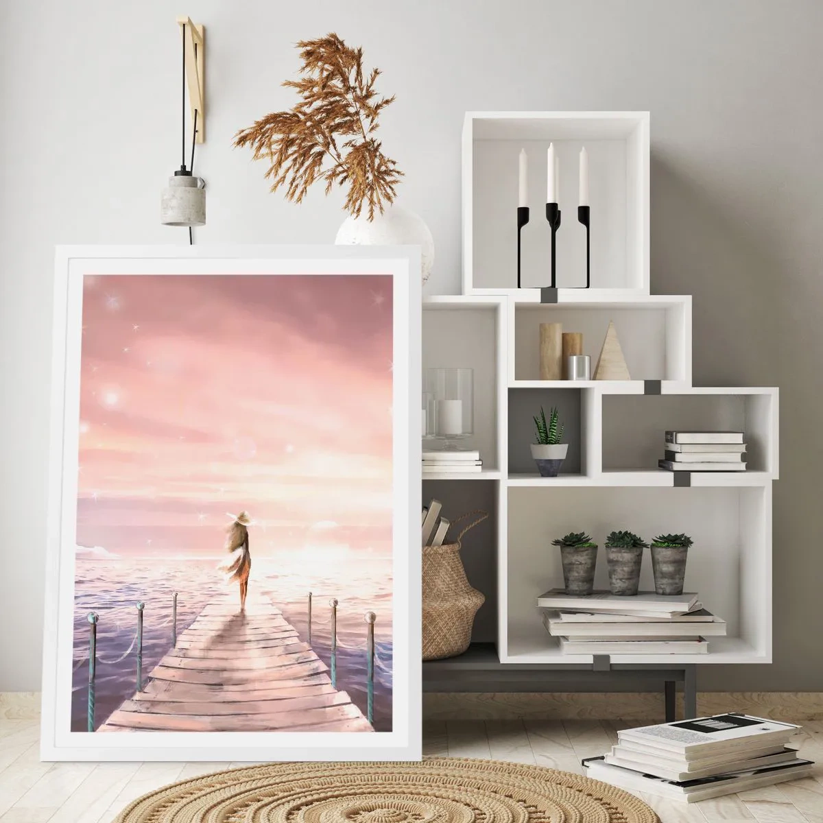 Plakat w białej ramie - W świetle marzenia - 30x40 cm