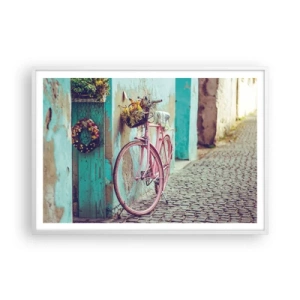 Plakat w białej ramie - Zaraz wracam - 100x70 cm